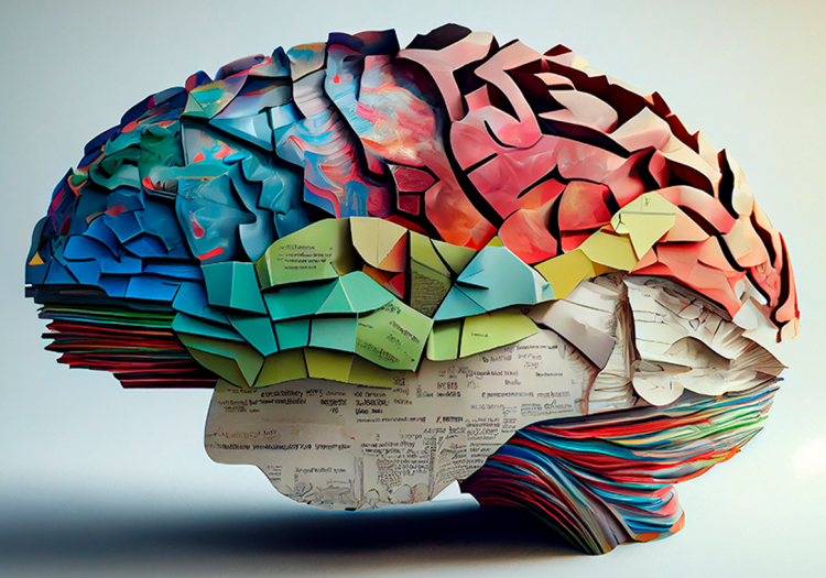 Modelo SCARF: Como essa metodologia auxilia o seu negócio | cérebro de papel representando a neurociência | Corporis Brasil