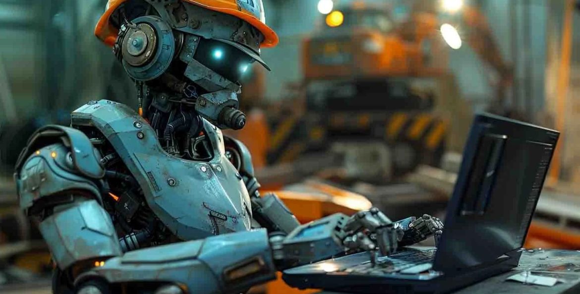 Robos sendo usados para trabalhos manual e digital