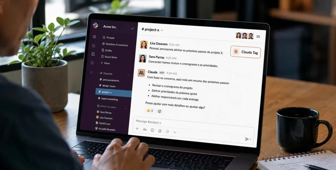 Notebook com a anthorpic aberto