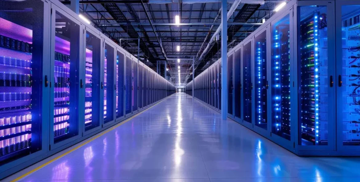 Galpão com vários data centers