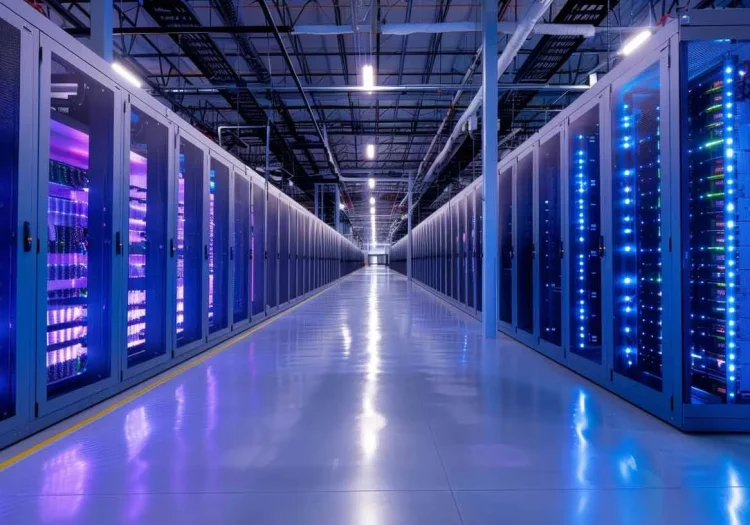 Galpão com vários data centers
