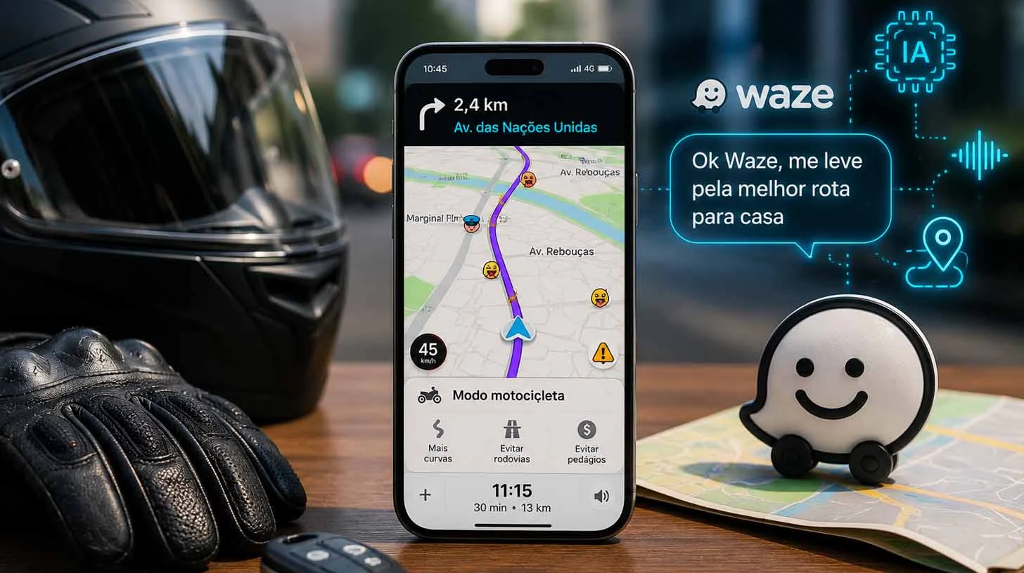 Nova modalidade do waze para motoqueiros