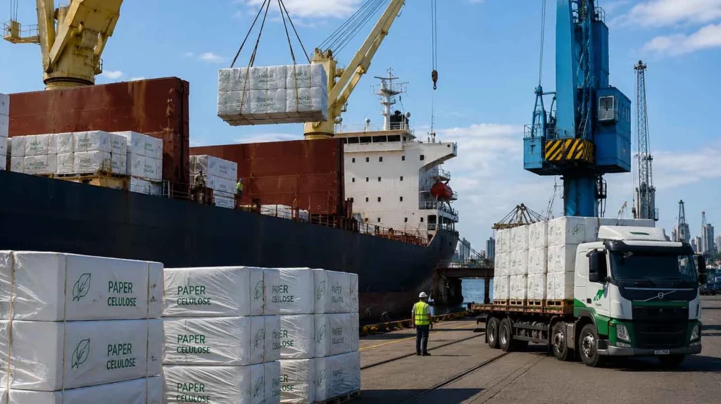 Tarifa adicional dos EUA atinge quase um quarto das exportações brasileiras de papel e celulose