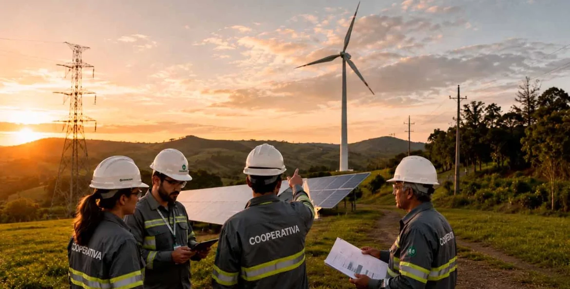 Cooperativa do rs trabalhando com energia eolica