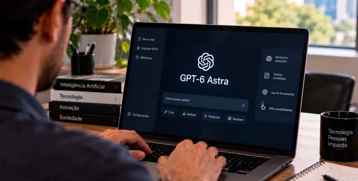 Notebook mostrando o logo do GPT-6